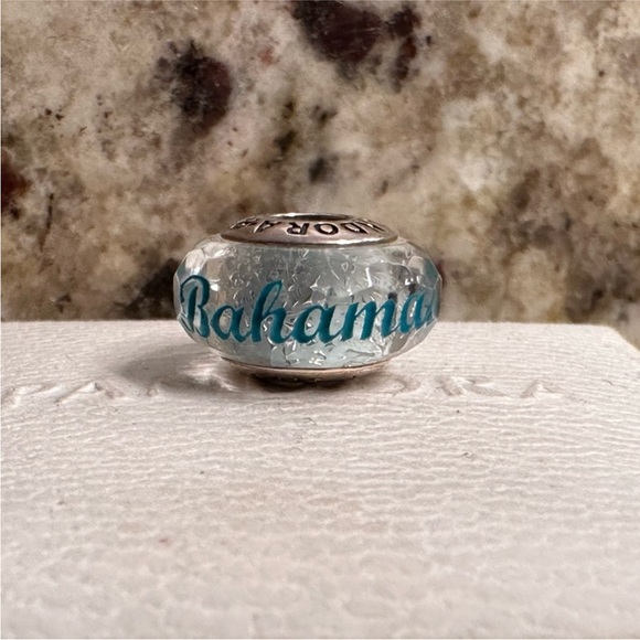 Pandora Bahamas Exclusive Glitter Murano Charm Glitter RARE